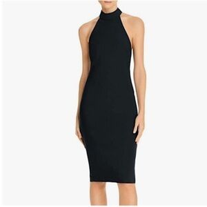 Dress the Population New! Eden Faux Halter Bodycon Midi Dress